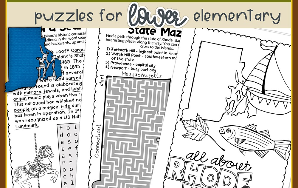 All About Rhode Island Puzzle Books